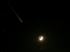 Meteor samt Månen med jordskin